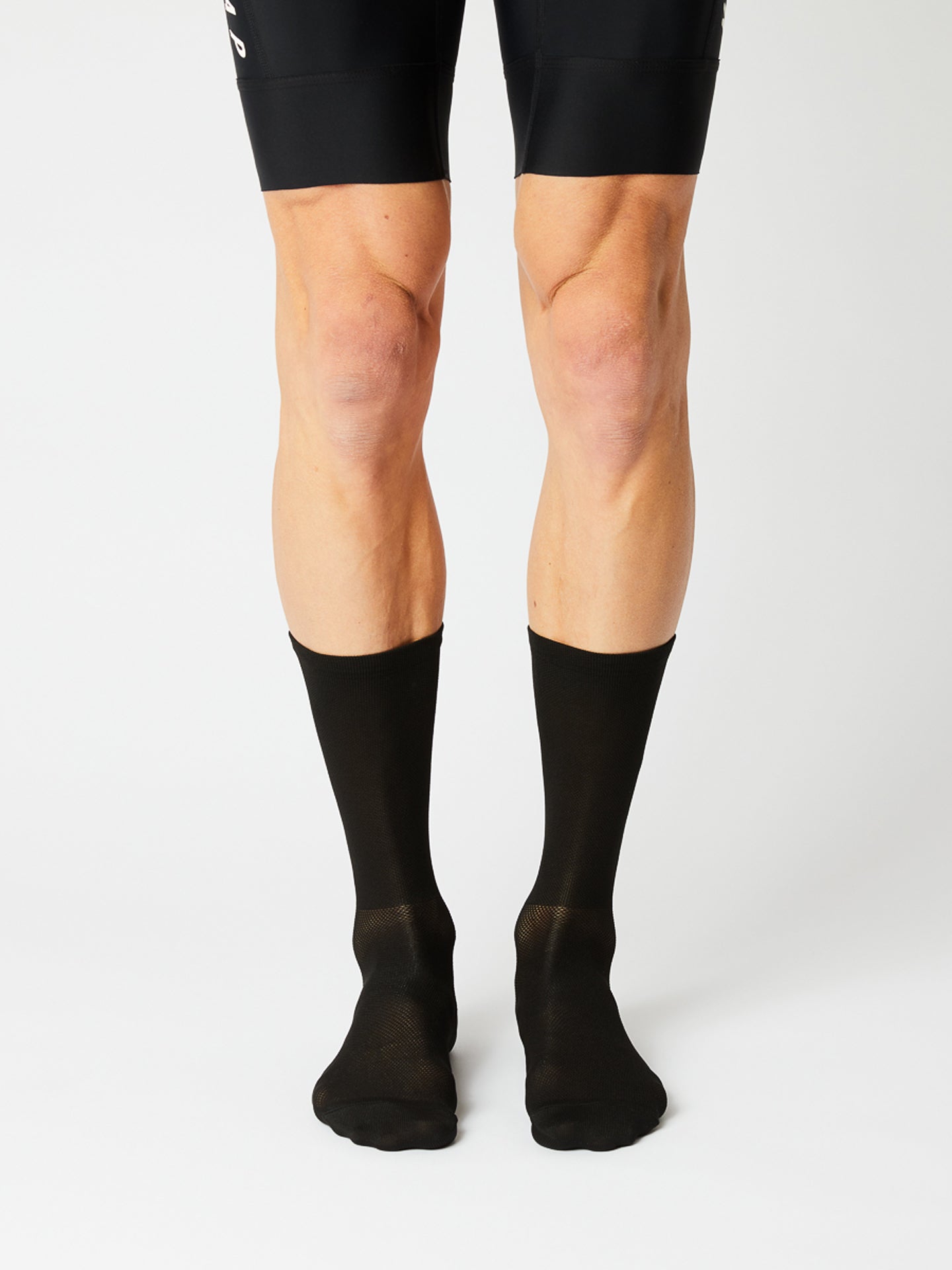 A pair of Fingerscrossed Classic road cycling socks in Black