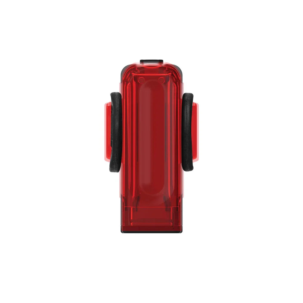 The front of a Lezyne Strip Alert 400 lumen rear light for road bikes