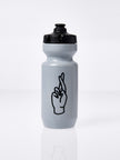  A Fingerscrossed Classic road cycling bidon bottle in Ash With black logos