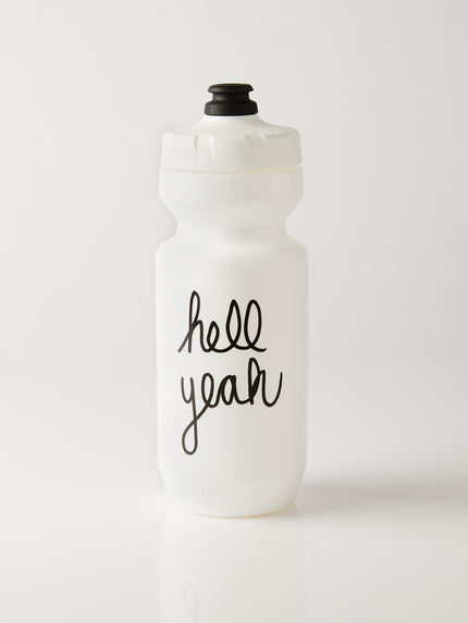  A Fingerscrossed Hell Yeah road cycling bidon bottle in White