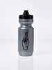  A pair of Fingerscrossed Classic road cycling bidon bottle in Silver With black logos