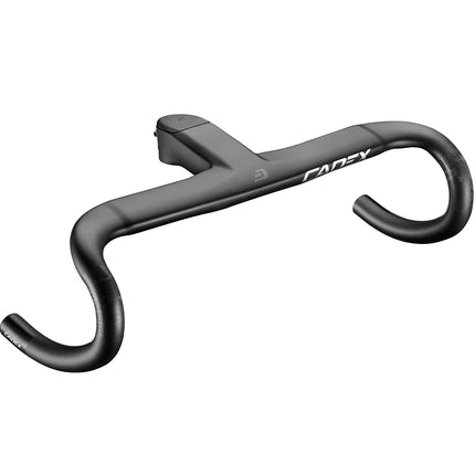 A detail shot of a Cadex Integrated Aero Carbon Bar Stem for Road bikes