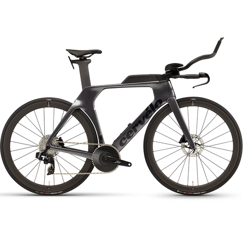 A Cervelo P Series with SRAM Rival AXS 1 group set in the Basalt colorway #basalt