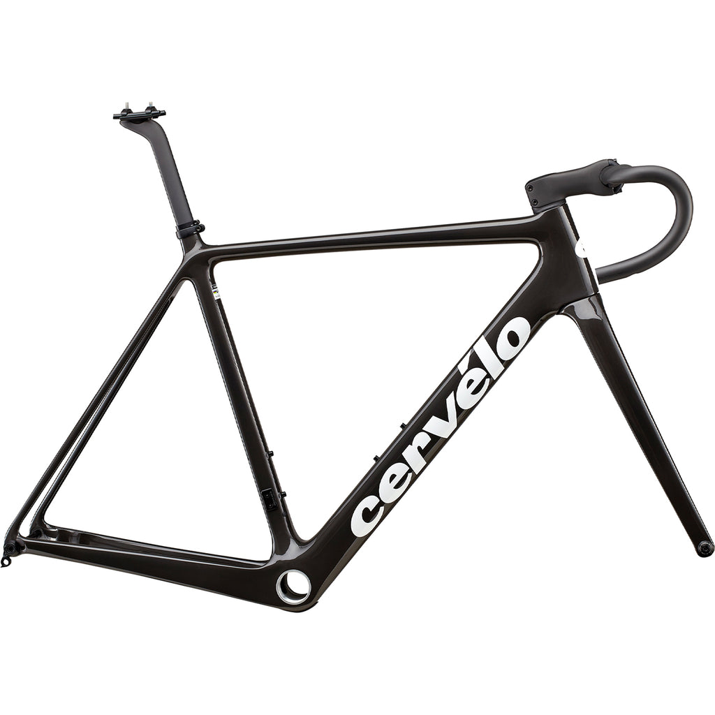 A side profile of a Cervelo R5CX Cyclocross carbon frameset in Five Black