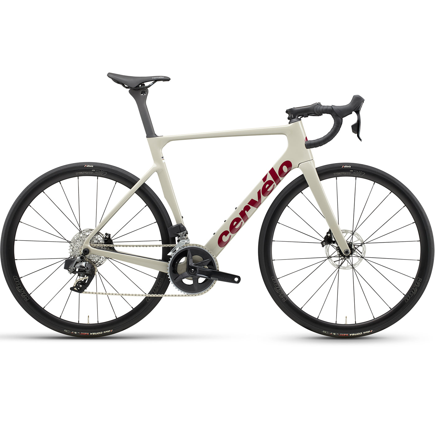 A Cervelo Soloist carbon road racing bike in Dried Amaranth with SRAM Rival AXS groupset