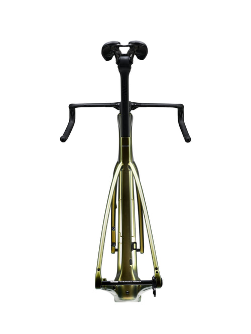 The back of an Enve Fray endurance road bike frameset in Venom