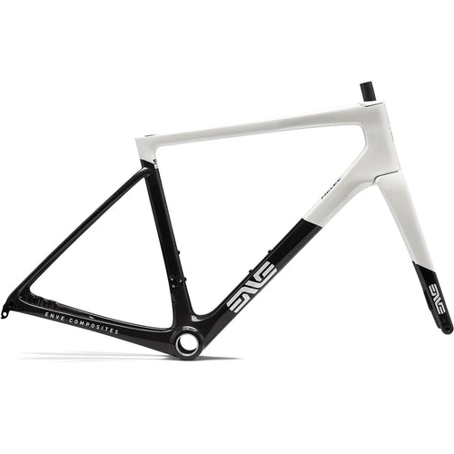 An Enve Melee Frameset infront of a white background in the Aspen White colorway #aspen-white
