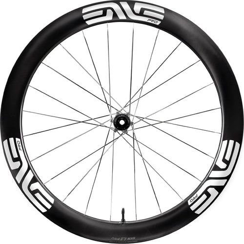 An Enve SES 4.5 Pro Rear Wheel with white decals