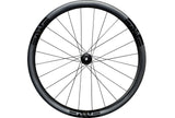 An Enve SES 3.4 AR Disc All-road Carbon disc brake front wheel with black Enve logos