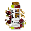 The front of a Skratch Labs cherries + pistachios energy bar sport fuel