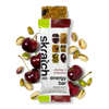 The front of a Skratch Labs cherries + pistachios energy bar sport fuel