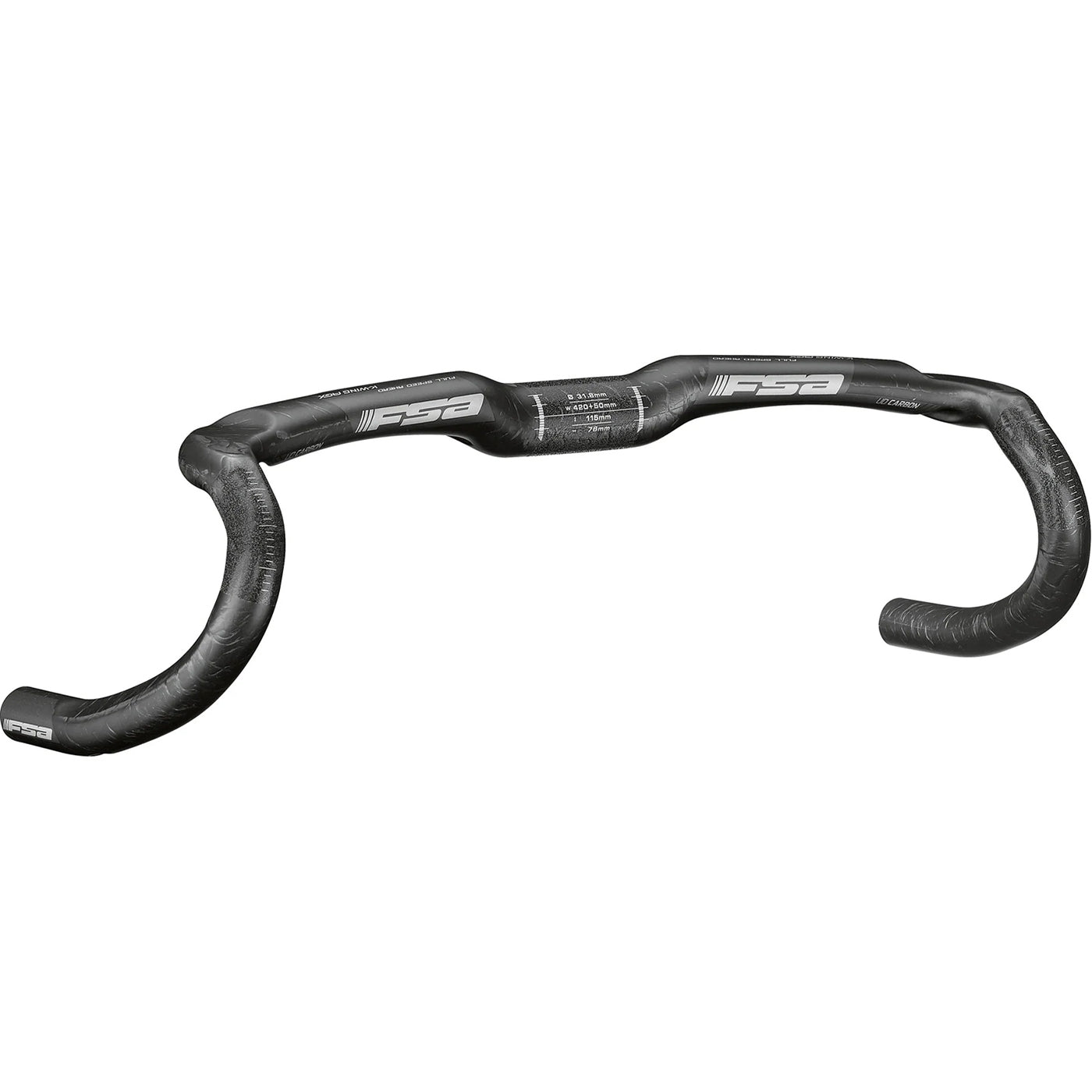 A detail shot of an FSA K-Wing AGX carbon Handlebar for gravel bikes