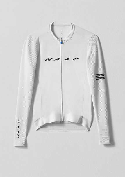 The front of a MAAP Evade Pro Base Long Sleeve road cycling and racing jersey in the Antartica color