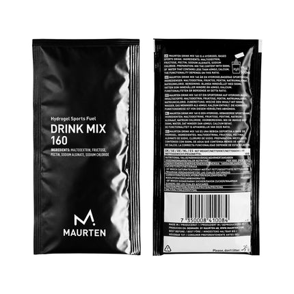 A Packet of Maurten Drink Mix 160 Hydrogen Sports Fuel for Cycling