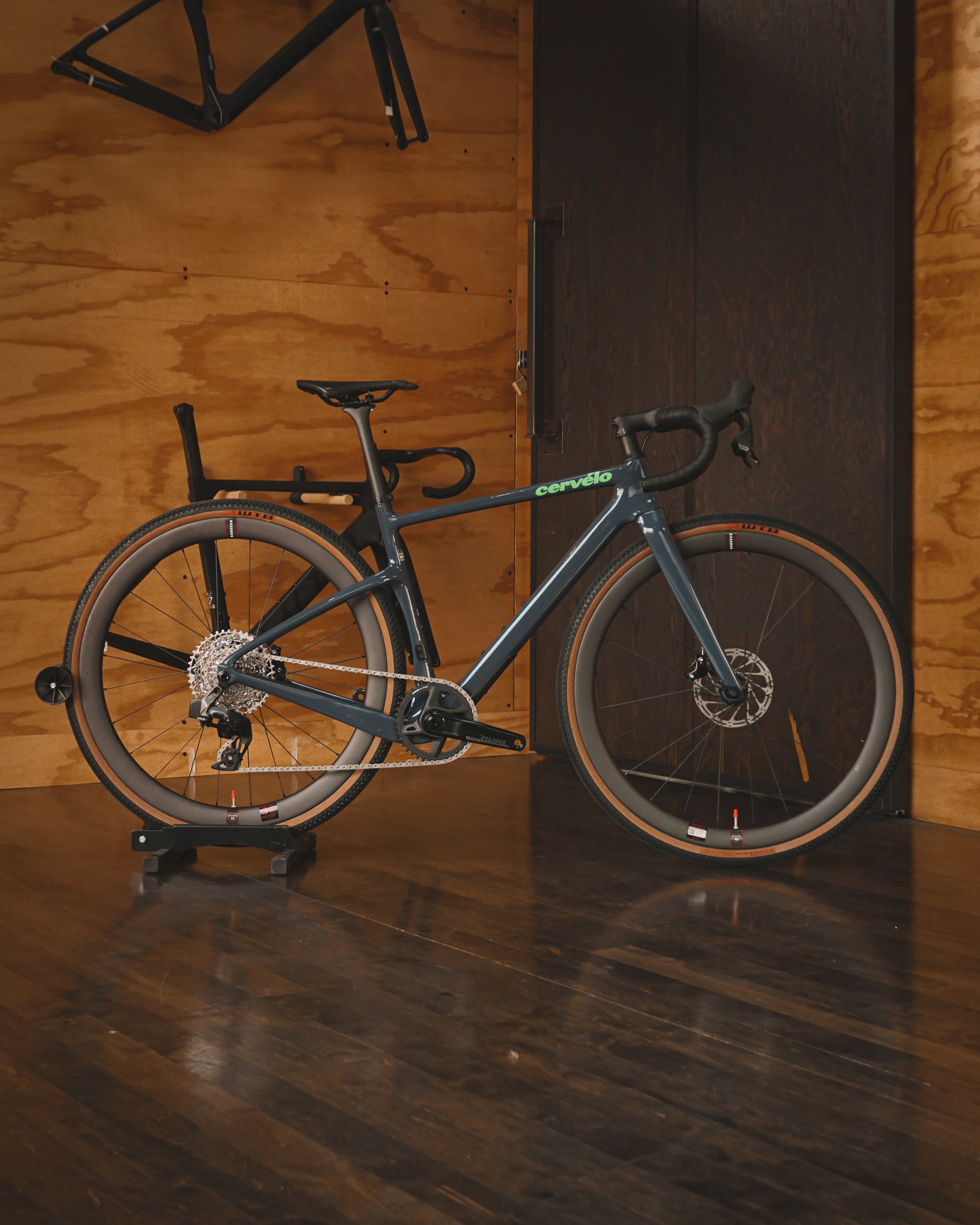 A Cervelo Aspero Gravel Rental bike at Metier Cycling and Cafe in Capitol Hill Seattle