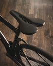 A close up of the Saddle on a Cervelo Caledonia road rental bike at Metier Cycling and Cafe