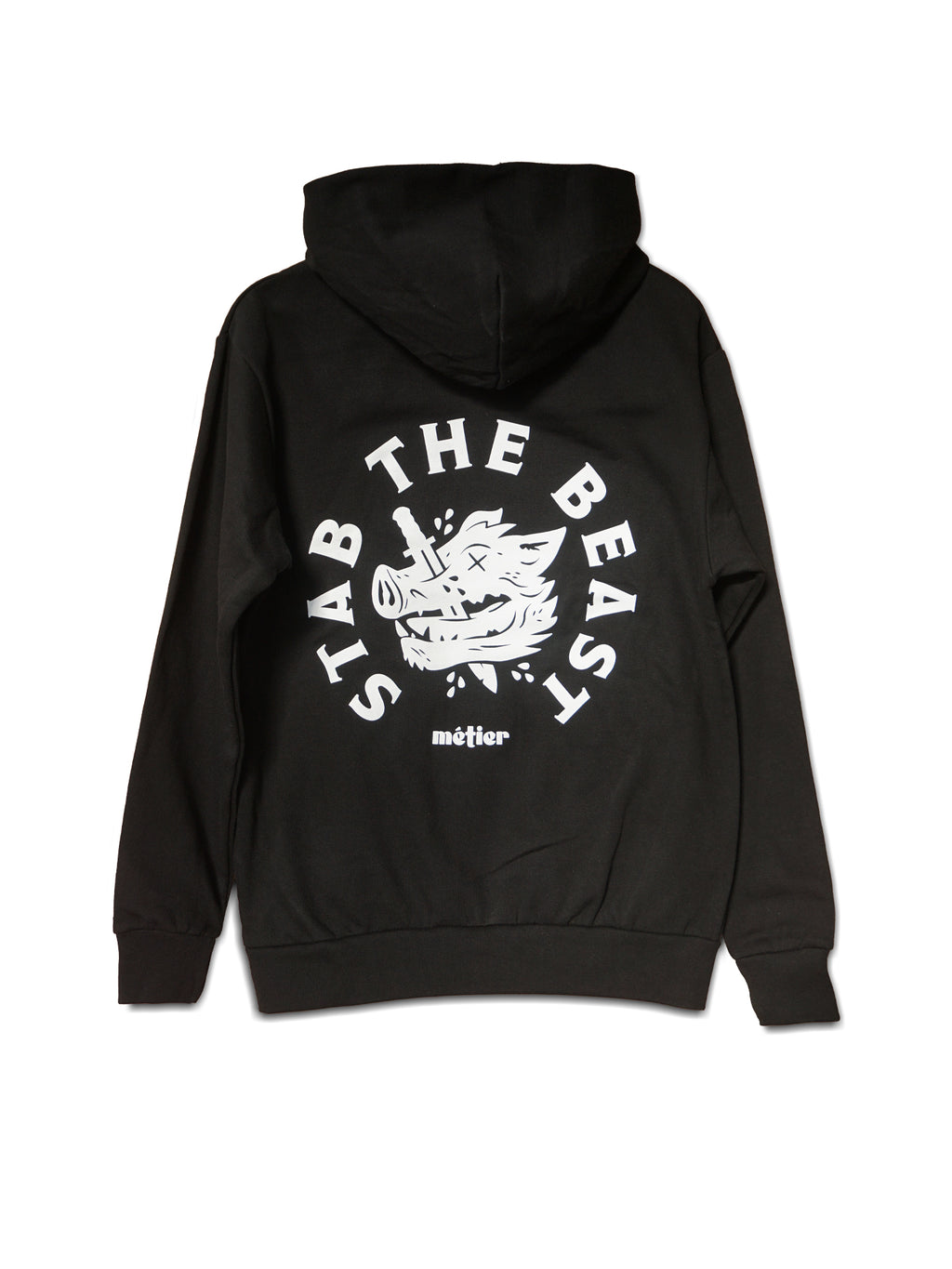 Métier STB Stab The Beast Hoodie in Black, back view