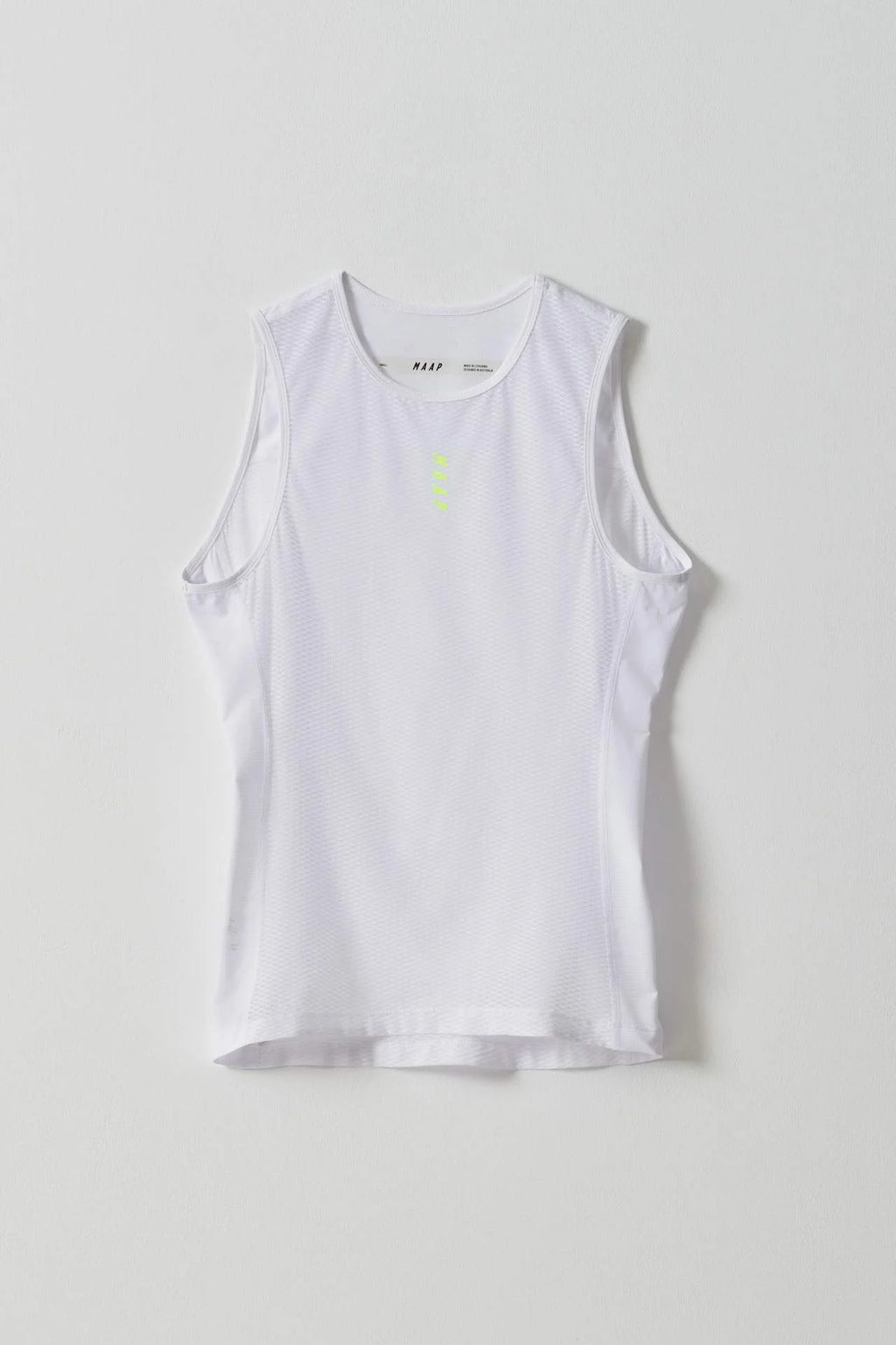 A MAAP Mens Team Base Layer in White with a White Background