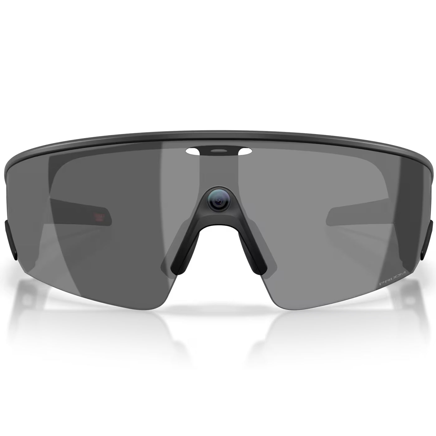 A pair of Oakley Meta Vanguard AI Sport Sunglasses in Black #white-prizm-black