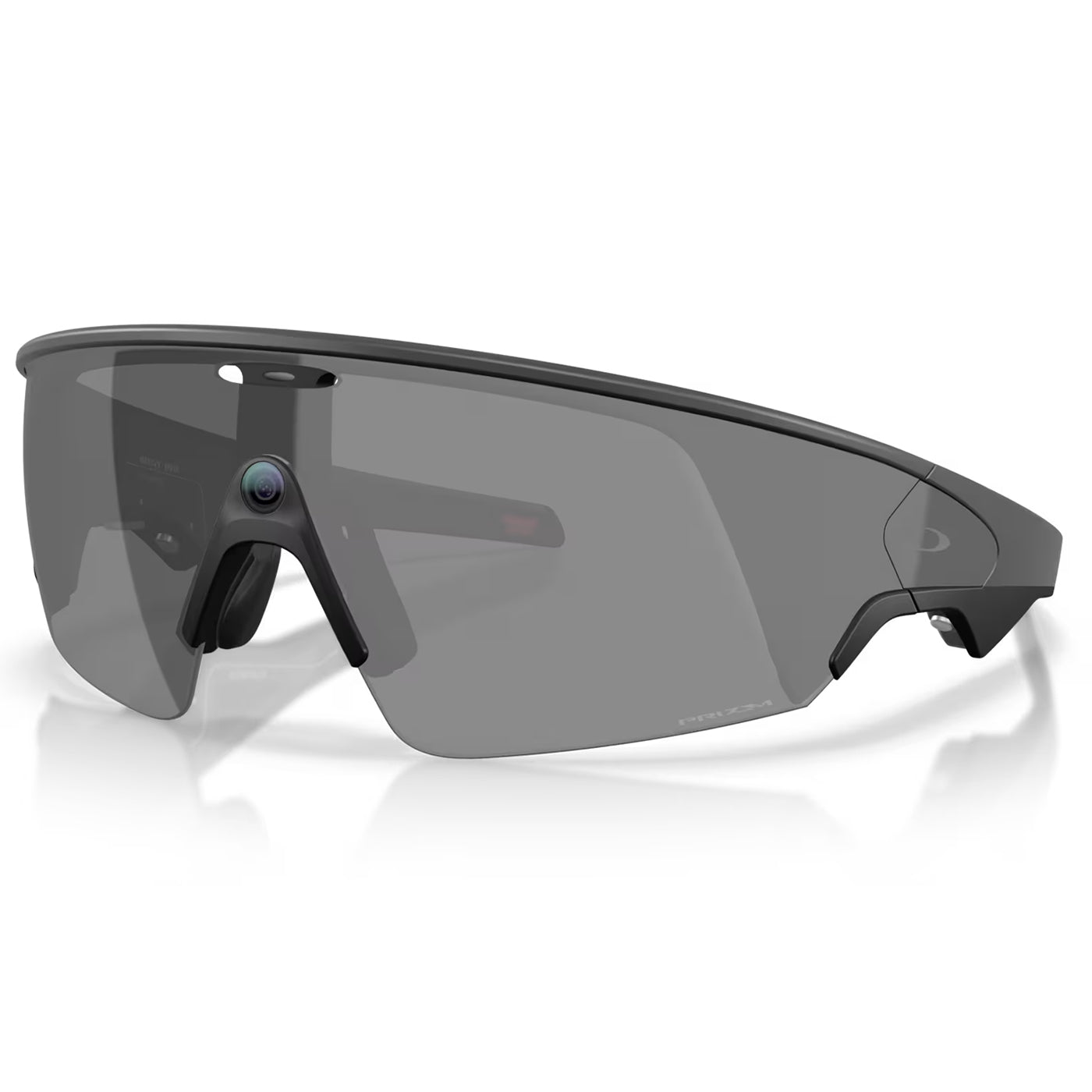 A pair of Oakley Meta Vanguard AI Sport Sunglasses in Black #white-prizm-black
