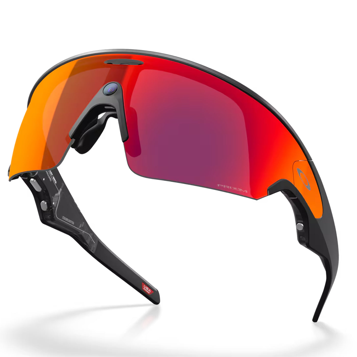 A pair of Oakley Meta Vanguard AI Sport Sunglasses in Prizm Road #black-prizm-road