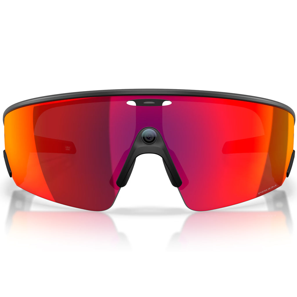 A pair of Oakley Meta Vanguard AI Sport Sunglasses in Prizm Road #black-prizm-road