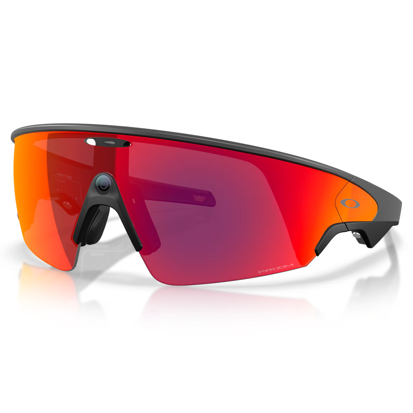 A pair of Oakley Meta Vanguard AI Sport Sunglasses in Prizm Road #black-prizm-road