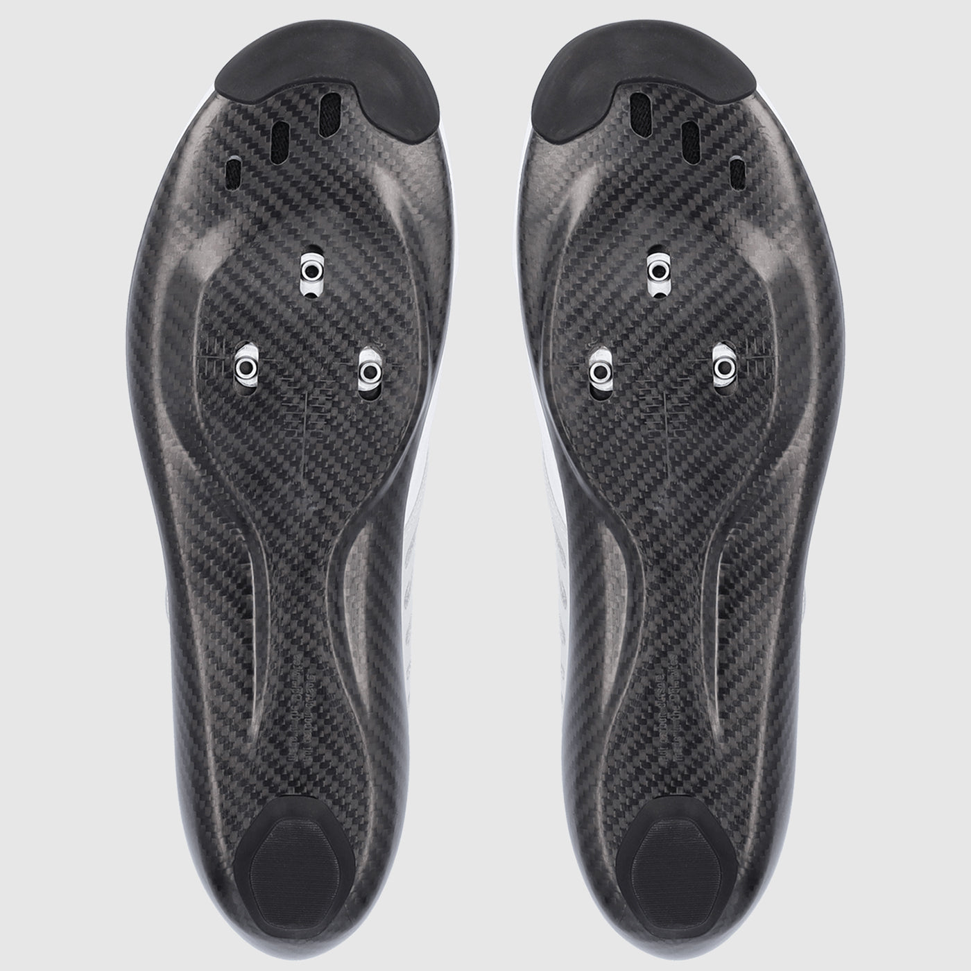 The bottom of the outsoles on Q36.5 Unique Pro Road Cycling Shoe in White