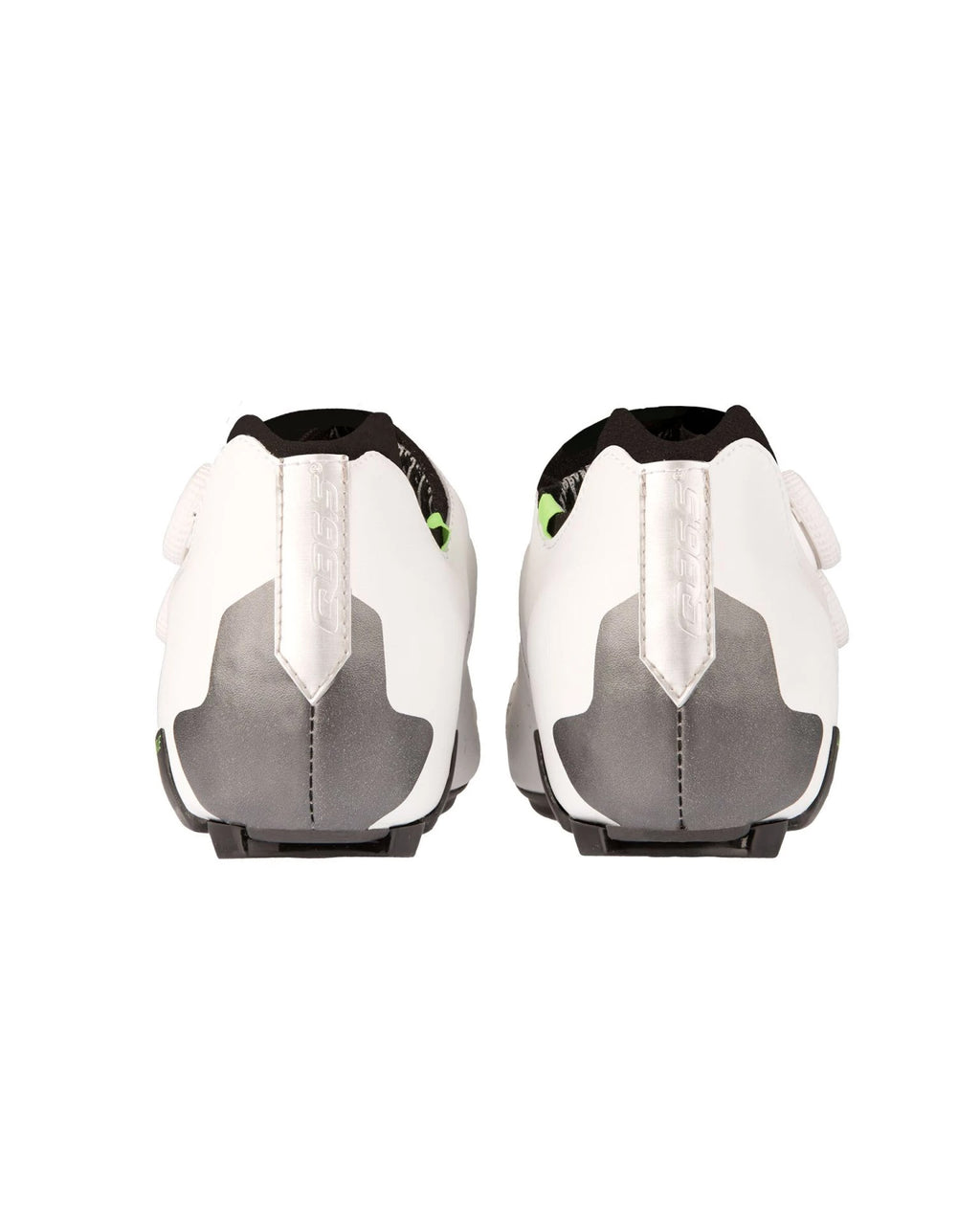 Q36.5 carbon fiber road cycling unique road shoes in white, back view
