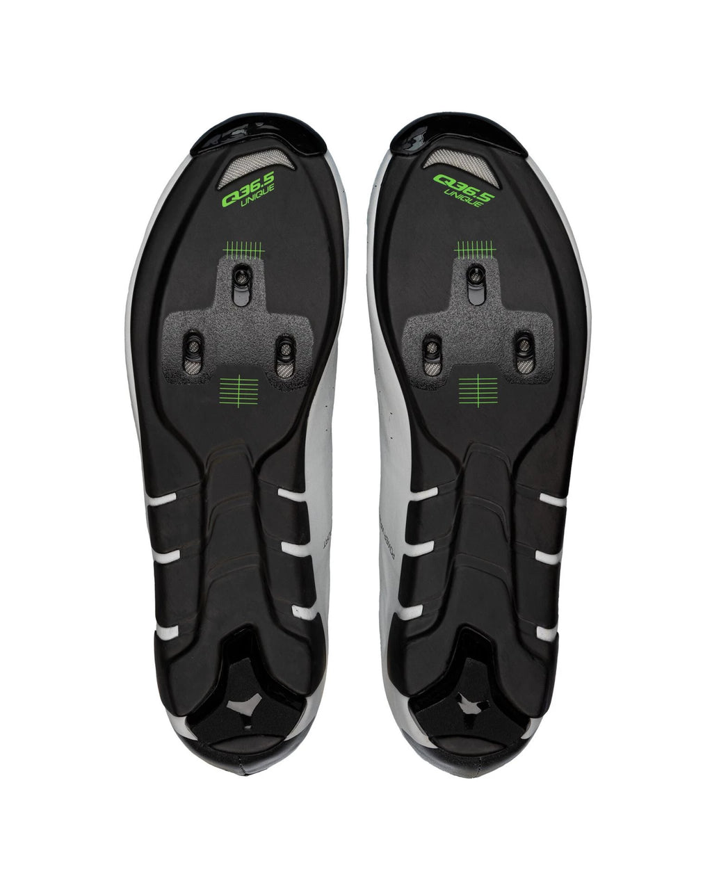 Q36.5 carbon fiber road cycling unique road shoes in white, bottom view
