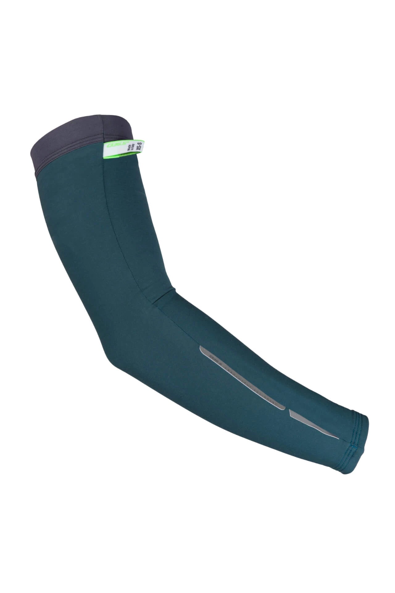 The Side of A Q36.5 Woolf Arm Warmer in Australian Green