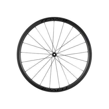 The side of a Roval Alpinist CLXII climbing bicycle wheelset for road bikes