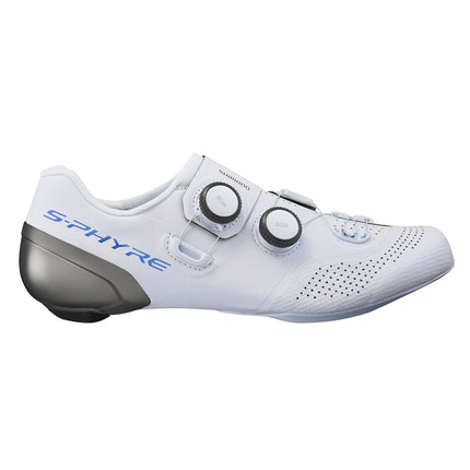 A Shimano RC902 S-Phyre road cycling shoe in white