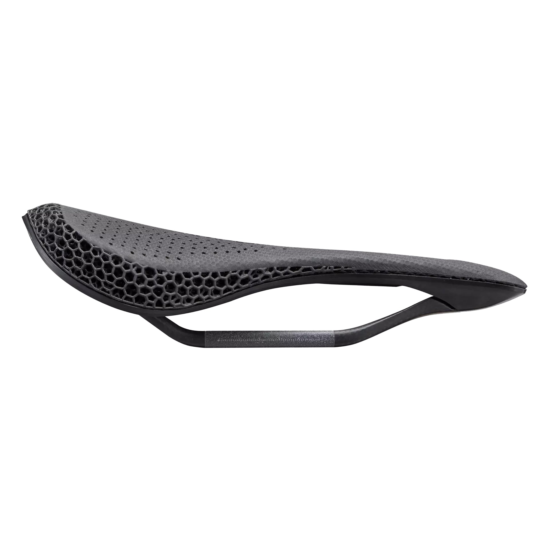 The top of the 3d printed S-Works Romin Evo Mirror bicycle saddle