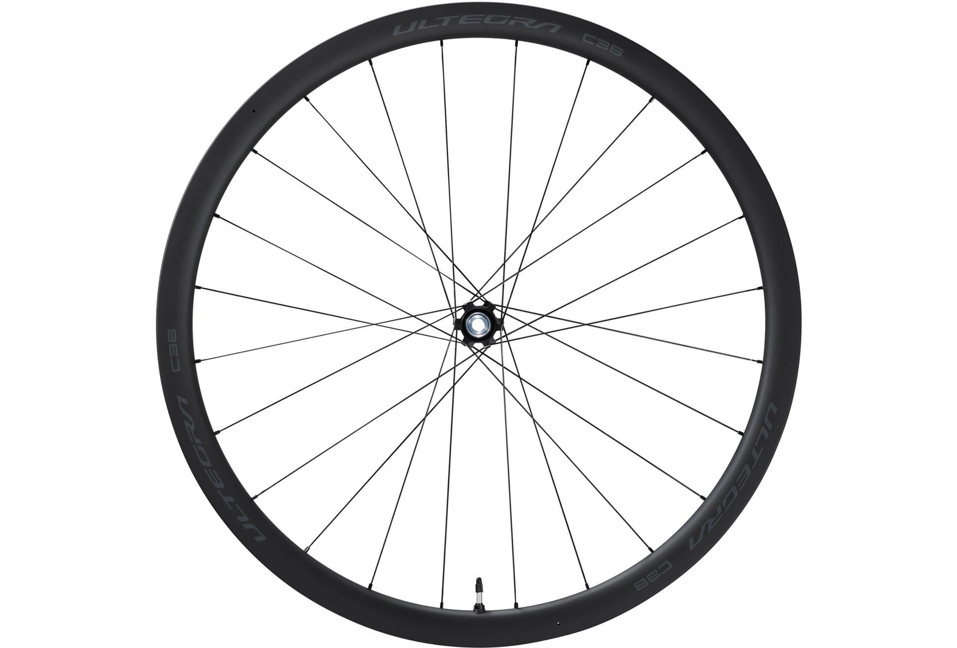 A Shimano Ultegra C36 Carbon Fiber Disc Brake Wheelset for Road bikes