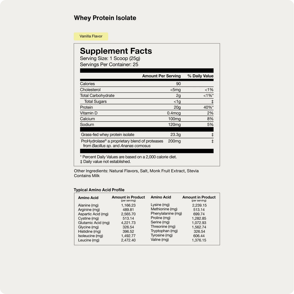 Momentous Whey Protein Isolate - Vanilla