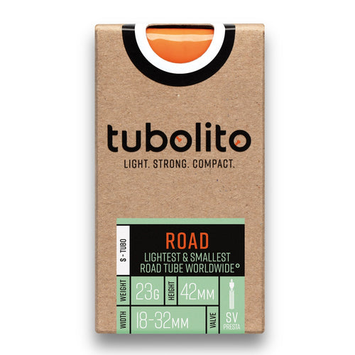 Tubolito bike tube packaging on a white background