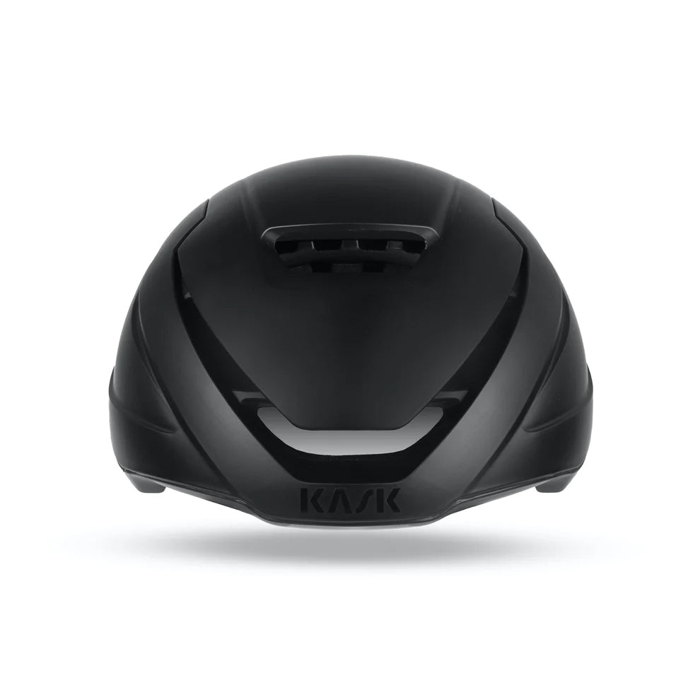 The Front of a Kask Wasabit Helmet in Black with Vent Open