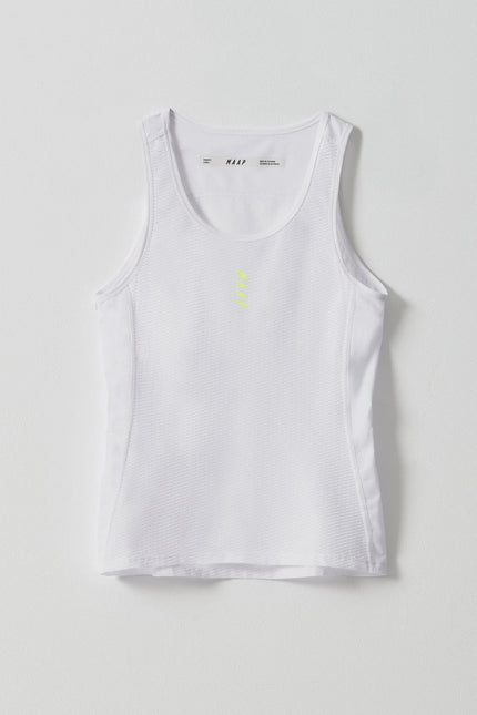 A MAAP Womens Team Base Layer in White with a White Background