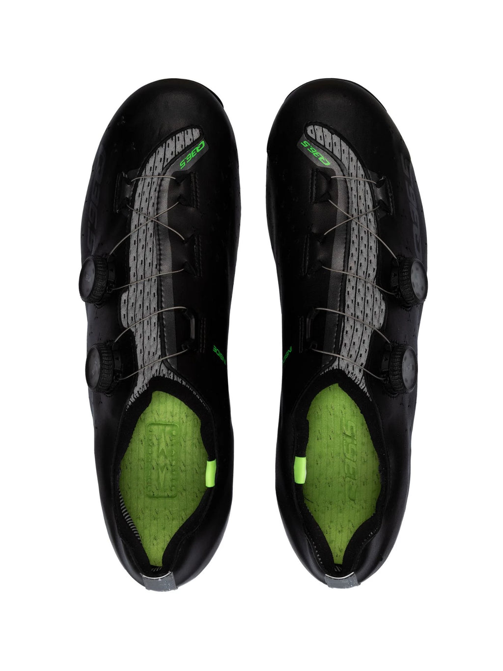 Q36.5 carbon fiber road cycling unique road shoes in black, top view