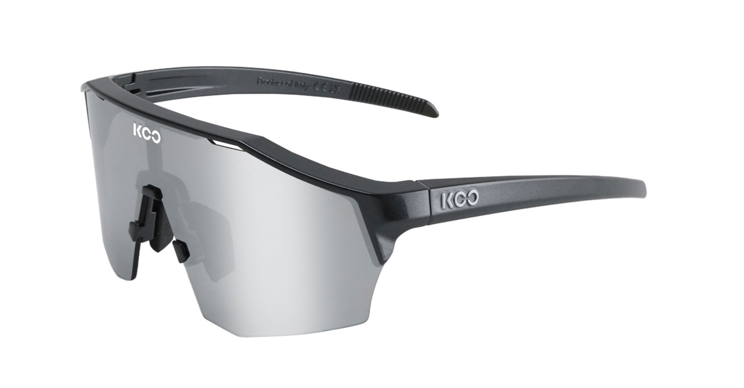 A pair of KOO Alibi sunglasses in galaxy grey with silver mirror lens